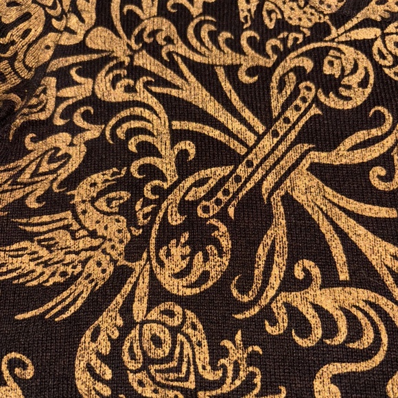 Nygard Collection Baroque Sweater Top Metallic 1990s Petite Medium‎ - Picture 3 of 4